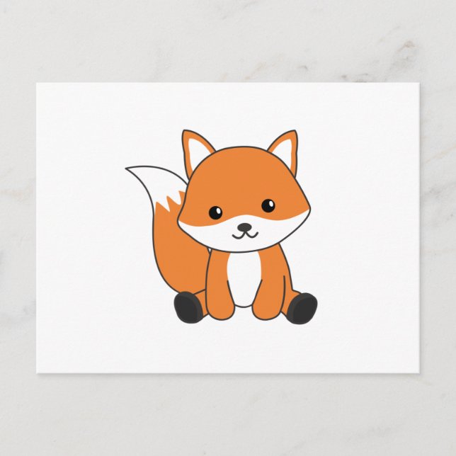 Fox Cute Forest Animal Foxes Red Fox Vykort (Framsida)