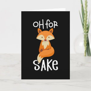 Fox Cute Oh för sjösäcksräv Kort
