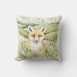 Fox Daisy Flowers Kudde