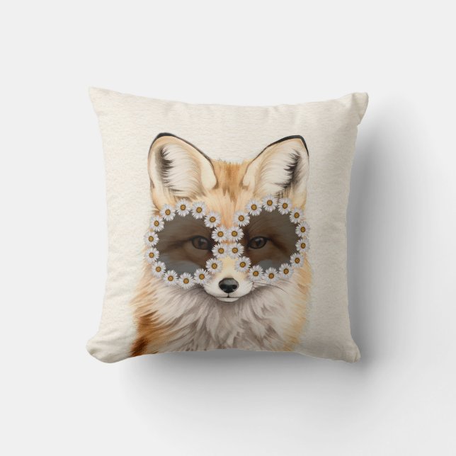 Fox Daisy Sunglasses Woodland Nursery Kudde (Framsida)