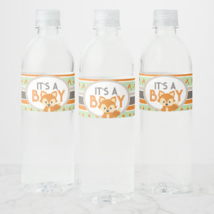 Fox Det är en Vattenflaska-etiketter för Boy Woodl Vattenflaska Etikett