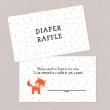 Fox diaper raffle biljett