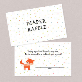 Fox diaper raffle biljett tilläggskort