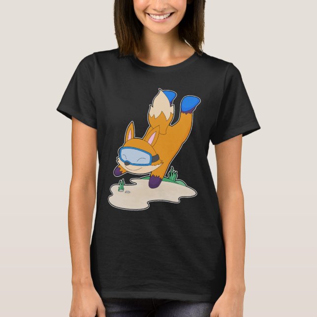 Fox Diver Simbasskydd Dykning T Shirt (Framsida)