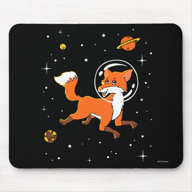 Fox-djur i rymden musmatta (Framsidan)