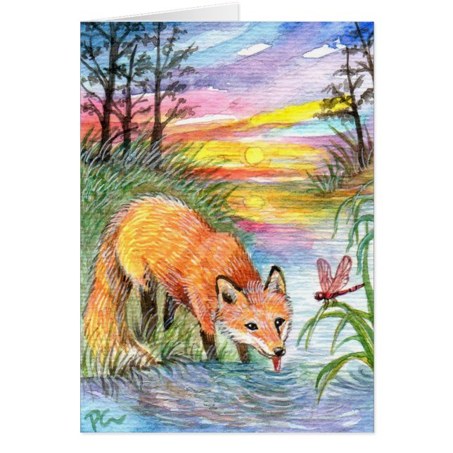Fox Drinning vid Riverside OBS Kort (Framsidan)