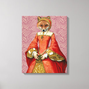 Fox drottning canvastryck