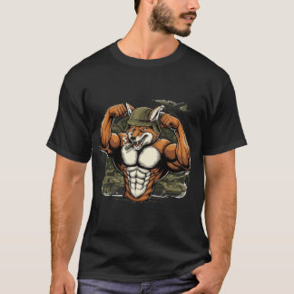 Fox Elak Muskulärt räv Rökräv Cigarräv T Shirt