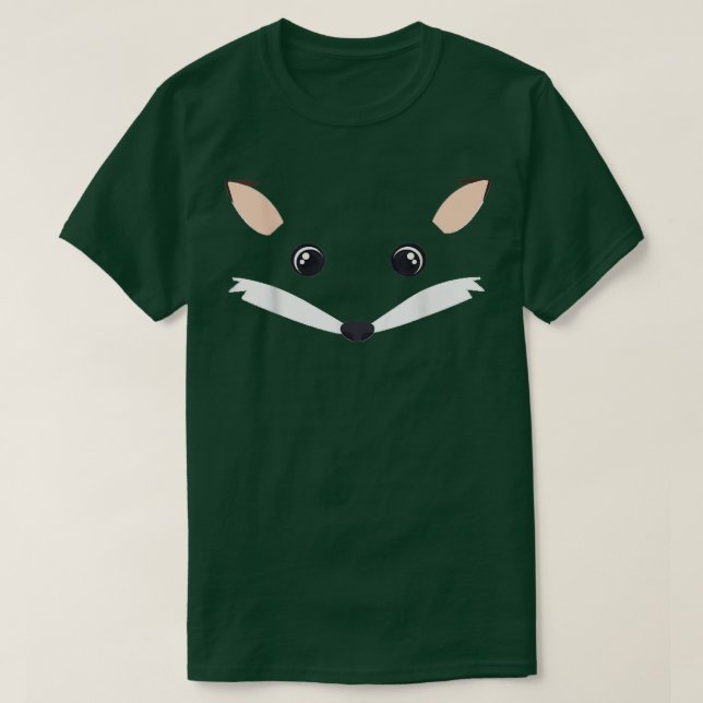 Fox Face Costume Halloween Pretend I'm A Fox Funny T Shirt (Design framsida)