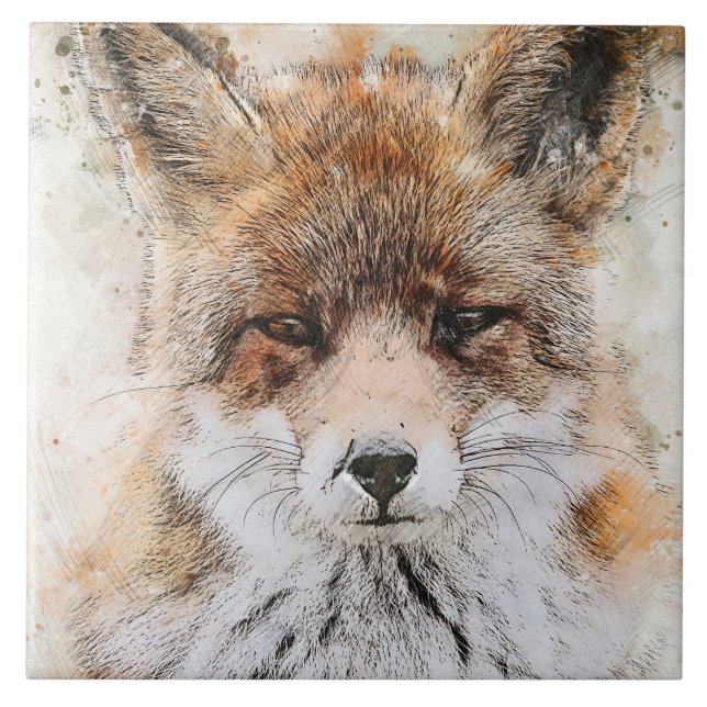 FOX FACE TILE KAKELPLATTA (Framsidan)