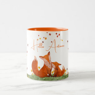 Fox Fall Höst löv Coffee Mugg