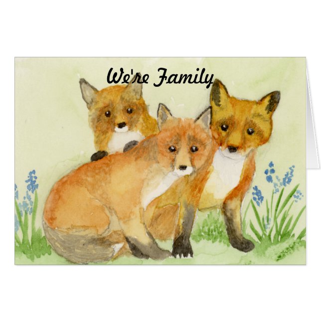 Fox-familjen Hälsningskort (Framsidan Horizontal)