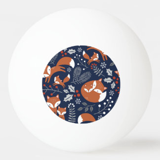 Fox-familjen: vintage sömlös mönster. pingisboll