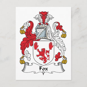 Fox Family Crest Vykort