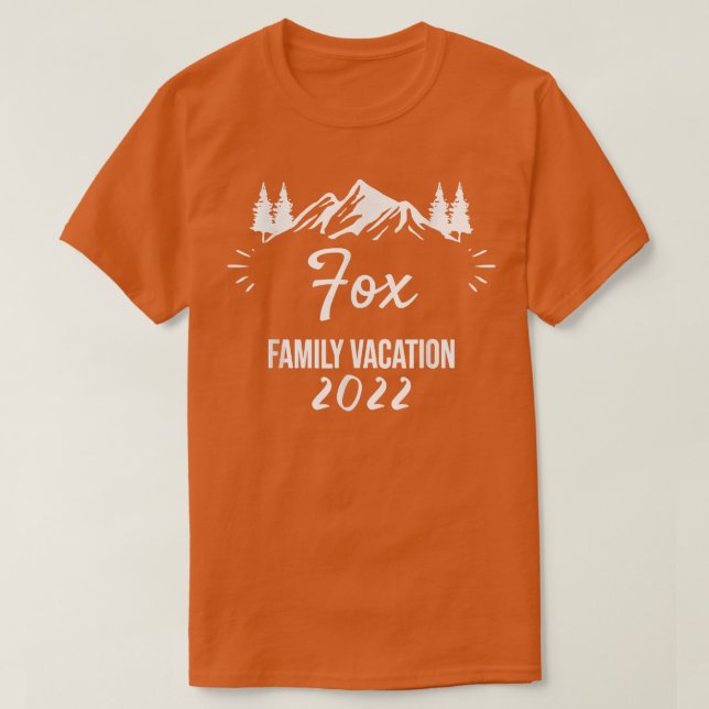 FOX Family Vacation Camping Group Trip Mountain 20 T Shirt (Design framsida)