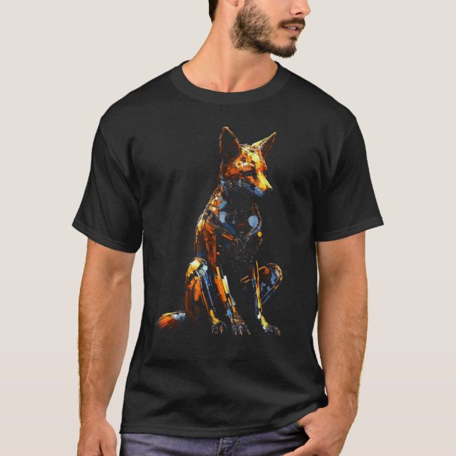 Fox Fantasy Art - Animal Artwork Fox T Shirt (Framsida)