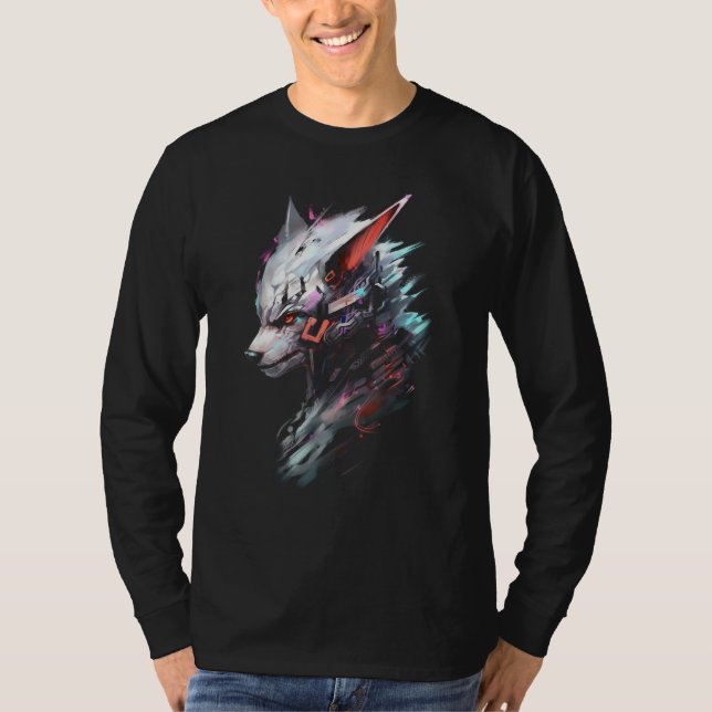 Fox Fantasy Art  Animal Fox T Shirt (Framsida)