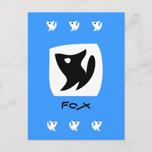 Fox färg vykort (Framsida)