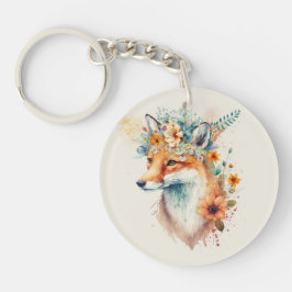 Fox Flower Crown Watercolor                       