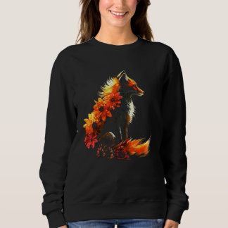 Fox Flowers - Art Animal Fox T Shirt