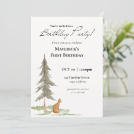 Fox Födelsedagsfest inbjudan