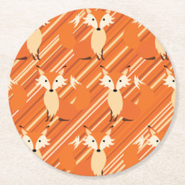 Fox-Födelsedagsfest Underlägg Papper Rund