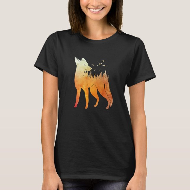 Fox forest fox hunter hunting Fox  2 T Shirt (Framsida)
