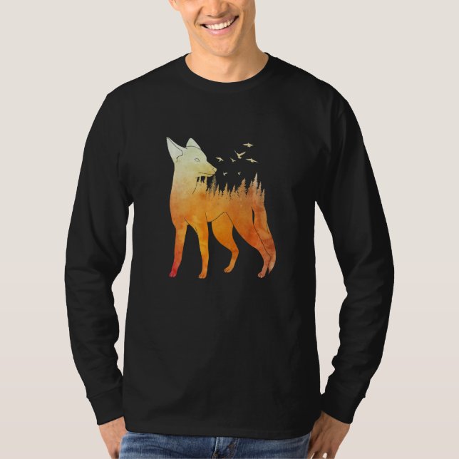 Fox forest fox hunter hunting Fox  2 T Shirt (Framsida)
