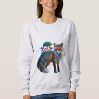 Fox Forest Fusion – Surreal Nature Art T Shirt