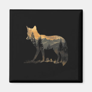 Fox Forest Nature Älskare Mountains Hiking Camping Magnet