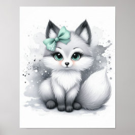 Fox Forest Nursery Wall Art Poster