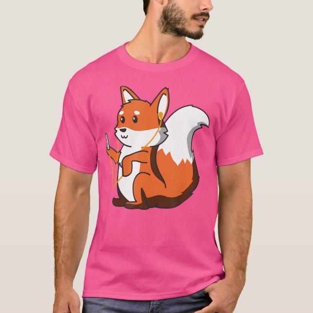 Fox Fox Fox Friends-hörlurar Fox T Shirt (Framsida)
