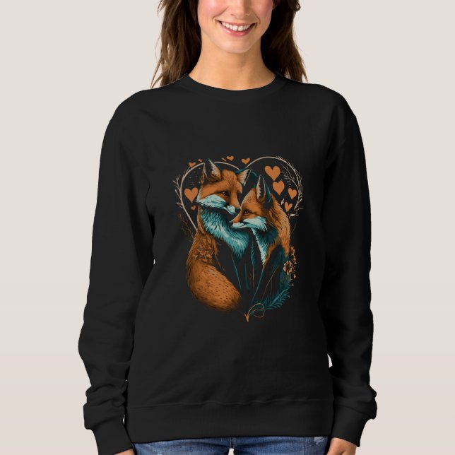 Fox Fox in love Valentine's Day T Shirt (Framsida)
