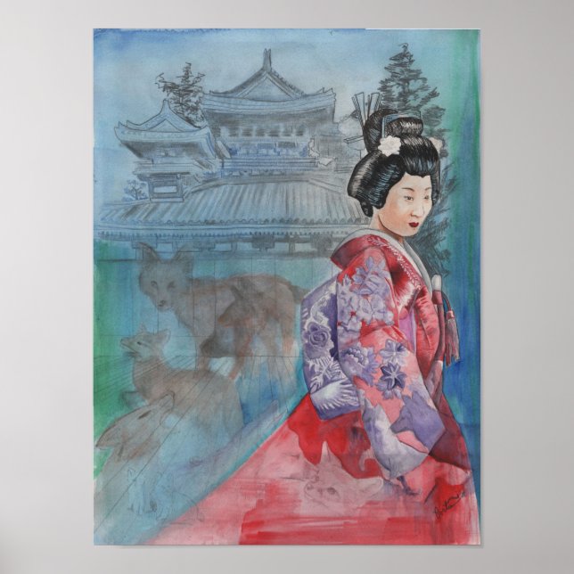 Fox-frun av Portia St Luke Poster (Framsidan)