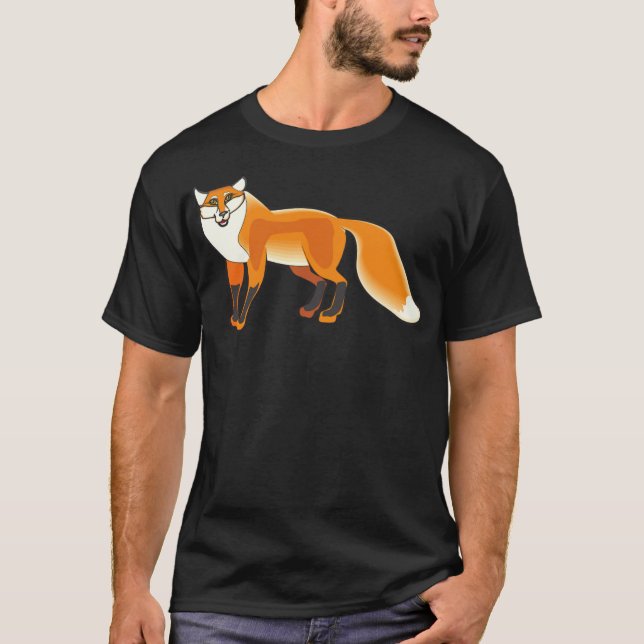 Fox fuchs djurlabrador, tryckarbetare t shirt (Framsida)