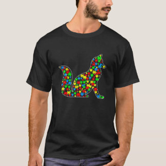Fox Funny Puzzle Animals Älskare Autism Awareness T Shirt