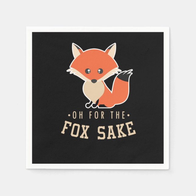 Fox Funny Sarcast Sarcasm Canidae Carnivore Hund Pappersservett (Framsidan)