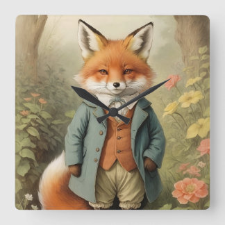 Fox Fyrkantig Klocka