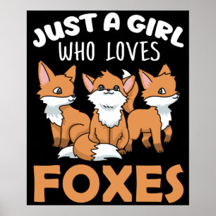 Fox-gåvor kvinnor Fox-gåvor flickor Fox Älskare Fo Poster