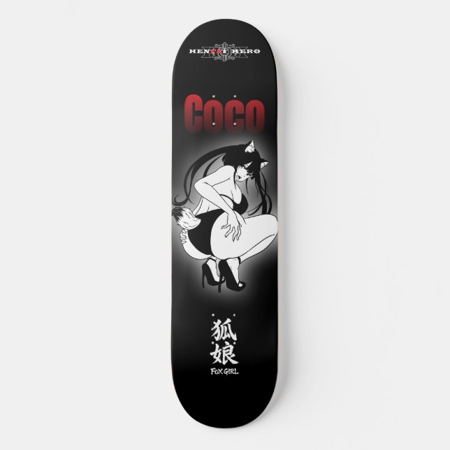Fox girl Coco Mini Skateboard Bräda 18,5 Cm (Framsida)