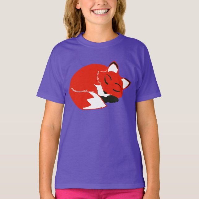 Fox Girls'Hanes ComfortBlend® Sweatshirt, Lila T-shirt (Framsida)