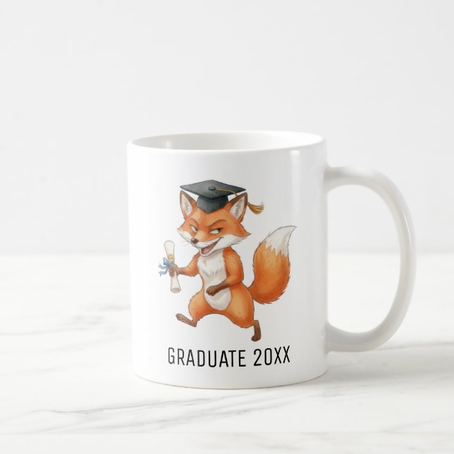Fox Graduation Personalized Kaffemugg (Höger)