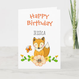 Fox Grattis på födelsedagen-kort Kort