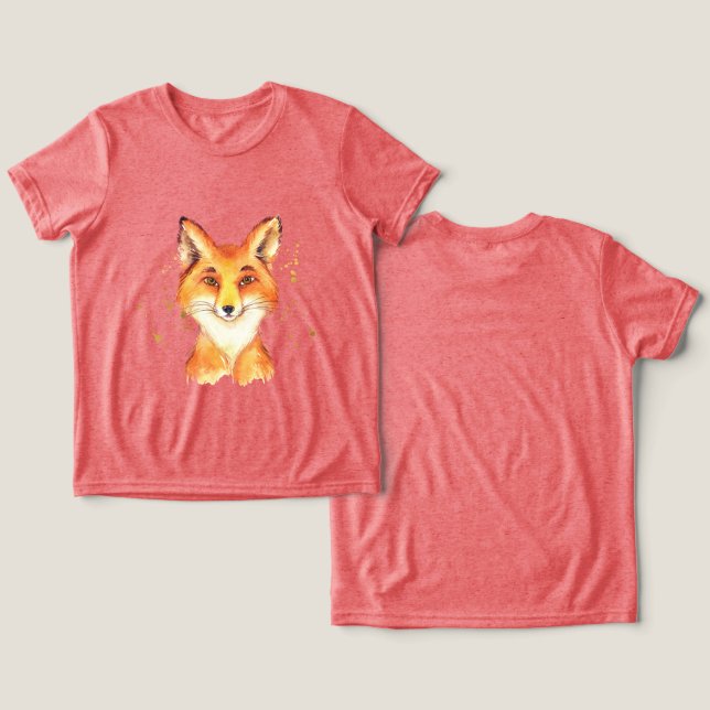 Fox Guld-plattor T Shirt (Design fram och bak)