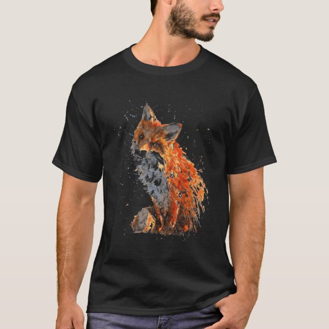 Fox Hand - målat Fox T Shirt (Framsida)