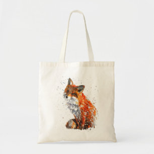 Fox, handmålad räv tygkasse