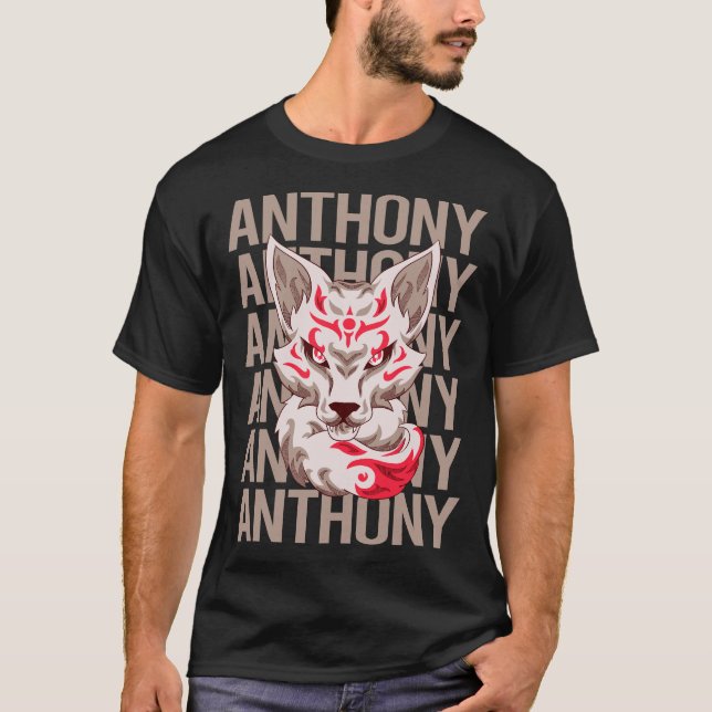 Fox Head - Anthony Namn T Shirt (Framsida)
