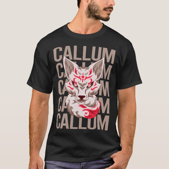 Fox Head - Callum Namn T Shirt (Framsida)