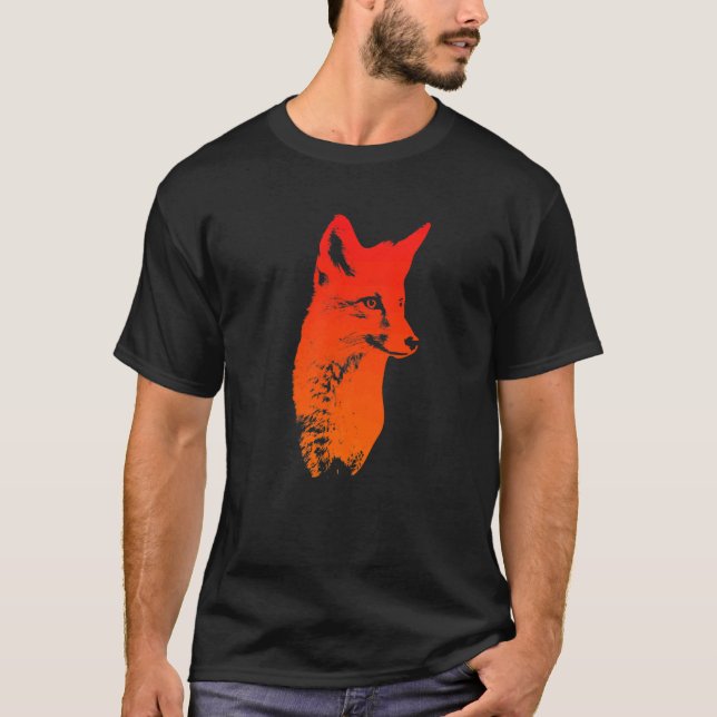 Fox head fox fox hunting hunter  1 t shirt (Framsida)
