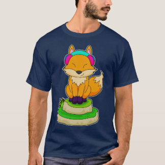 Fox Headphone Music T Shirt